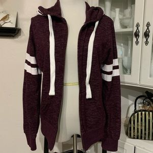 Reflex Hooded Zip Up Sweatshirt Jacket Large